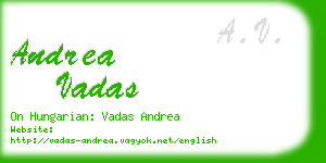 andrea vadas business card